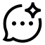 Bubblechatspark icon with stroke sharp style