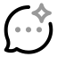 Bubblechatspark icon with twotone rounded style