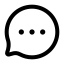 Bubblechat icon with stroke rounded style