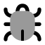 Bug icon with bulk rounded style