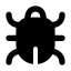 Bug icon with solid rounded style