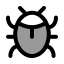 Bug icon with duotone rounded style