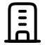Building icon with stroke rounded style
