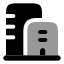 Building icon with bulk rounded style