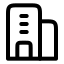 Building icon with stroke rounded style