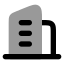 Building icon with bulk rounded style