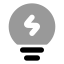 Bulbcharging icon with bulk rounded style