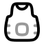 Bulletproofvest icon with twotone rounded style