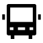 Bus icon with solid sharp style
