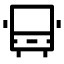Bus icon with stroke sharp style