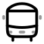 Bus icon with twotone rounded style