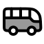 Bus icon with duotone rounded style