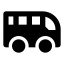 Bus icon with solid sharp style