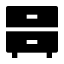 Cabinet icon with solid sharp style