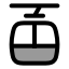 Cablecar icon with duotone rounded style