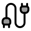 Cable icon with duotone rounded style