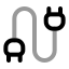 Cable icon with twotone rounded style