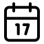 Calendar icon with stroke standard style