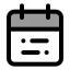 Calendar icon with duotone standard style