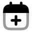 Calendaradd icon with bulk rounded style