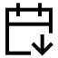 Calendararrowdown icon with stroke sharp style