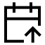 Calendararrowup icon with stroke sharp style