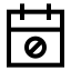 Calendarblock icon with stroke sharp style