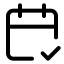 Calendarcheck icon with stroke standard style