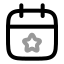 Calendarfavorite icon with twotone rounded style