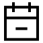 Calendarminus icon with stroke sharp style