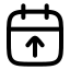 Calendarupload icon with stroke rounded style