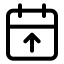 Calendarupload icon with stroke standard style