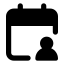 Calendaruser icon with solid standard style