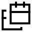 Calendars icon with stroke sharp style
