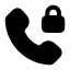 Calllocked icon with solid rounded style