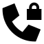Calllocked icon with solid sharp style