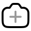 Cameraadd icon with twotone rounded style