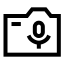 Cameramicrophone icon with stroke sharp style