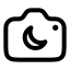 Cameranightmode icon with stroke rounded style