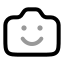 Camerasmile icon with twotone rounded style
