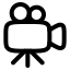 Cameravideo icon with stroke rounded style
