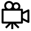 Cameravideo icon with stroke sharp style