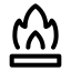 Campfire icon with stroke standard style