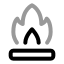 Campfire icon with twotone rounded style