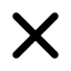 Cancel icon with solid rounded style