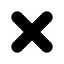 Cancel icon with solid rounded style