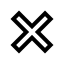 Cancel icon with stroke sharp style