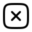 Cancelsquare icon with stroke rounded style