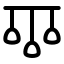 Candelier icon with stroke rounded style