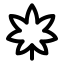 Cannabis icon with stroke standard style